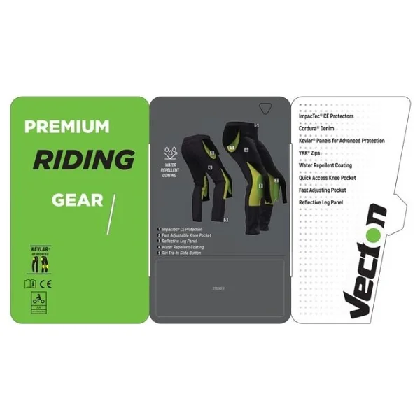 Tech 90 Vecton Ad Pro Black Kevlar Cordura Motosiklet Pantolonu - Görsel 4