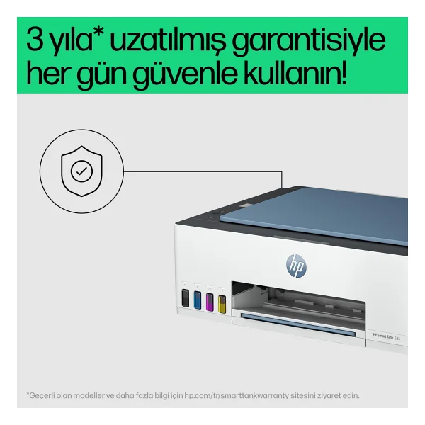 Hp Smart Tank 585 1f3y4a Wi-Fi + Tarayıcı + Fotokopi Renkli Çok Fonksiyonlu Mürekkep Püskürtmeli Yazıcı - Görsel 10