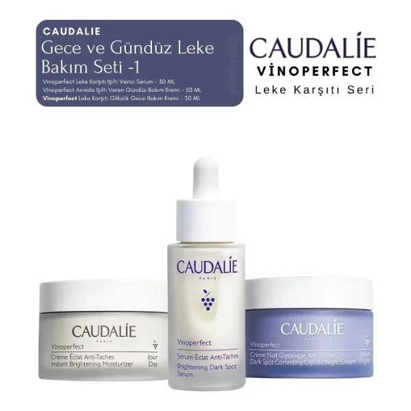 Caudalie Vinoperfect Leke Bakım Seti -1 Gece Ve Gündüz Kremi Leke Serum Orijinal Boy - Görsel 2