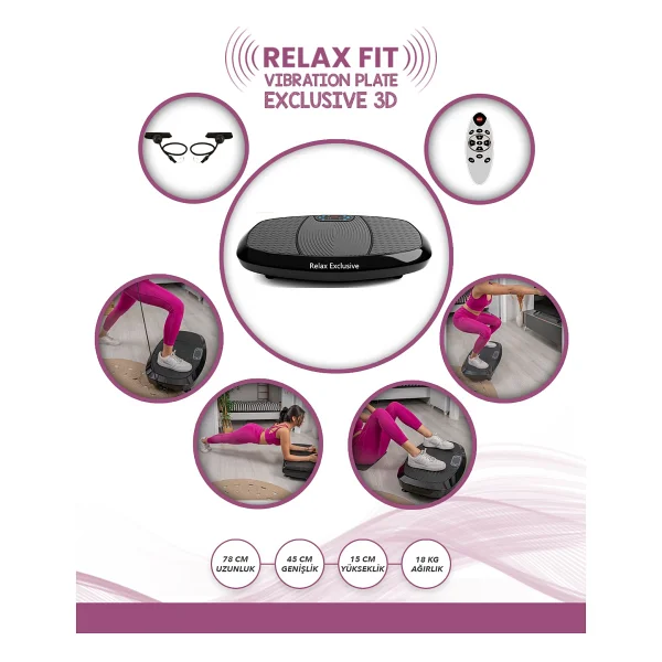Relax Exclusive 3d Vibration Plate Titreşimli Spor Aleti - Görsel 5