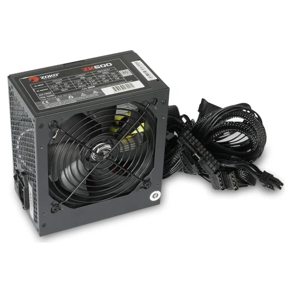 Zoko Zk600 600w 12 Cm Fanlı Siyah Güç Kaynağı - Görsel 2