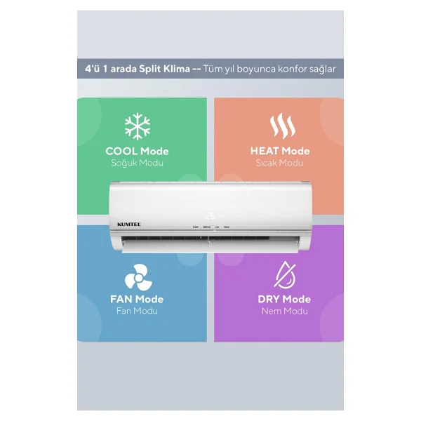 Kumtel Matsu KMSAC-18 A++ 18000 BTU Inverter Duvar Tipi Klima - Görsel 4