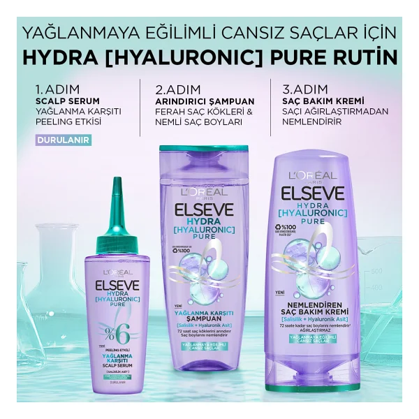 L'oreal Paris Elseve Hydra Pure Peeling Etkili Saç Derisi Serumu 102 Ml - Görsel 7
