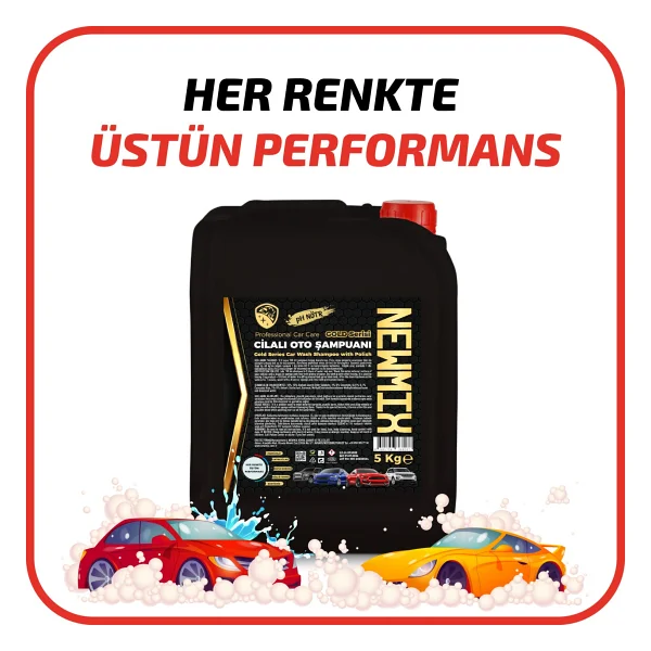 Newmix Gold Serisi Cilalı 5 lt Oto Şampuan - Görsel 3