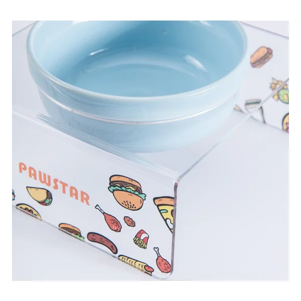 Pawstar Fast Food Tekli Seramik Pleksi Mama Ve Su Kabı Kedi Köpek Mama Su Kabı - Görsel 4