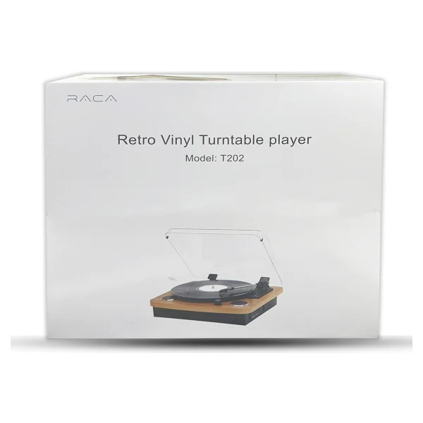 Raca T202 USB-BT 3.5 Mm Müzik Kutusu Ahşap Pikap Kahverengi - Görsel 5