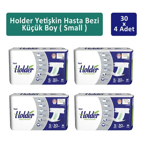 Holder Belbantlı Küçük Boy S 30'lu 4 Adet Hasta Bezi - Görsel 6