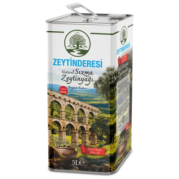 Zeytinderesi Natürel Sızma Soğuk Sıkım Zeytinyağı 5 Lt - Görsel 2