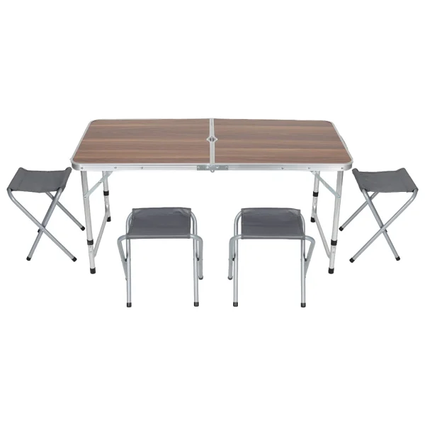 Uniqamp Quatrotm 60x120 Cm 4 Kişilik Ahşap Kamp Masa Sandalye Takımı - Görsel 2