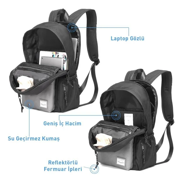 Smart Bags 3155 Laptop Gözlü Sırt Çantası - Görsel 5