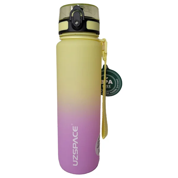 Uzspace 3038-4 Çift Renk 1000 Ml Tritan Motivasyon Matarası - Görsel 3