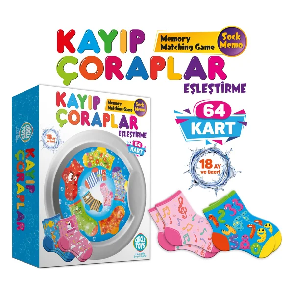 Circle Toys Kayıp Çoraplar Eşleştirme Kartları Oyunu - Görsel 2