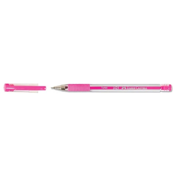 Faber-Castell 1425 İğne Uçlu Pembe Tükenmez Kalem - Görsel 4