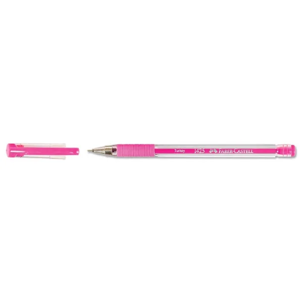 Faber-Castell 1425 İğne Uçlu Pembe Tükenmez Kalem - Görsel 5