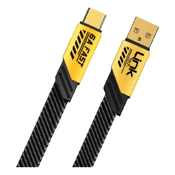Linktech K470 Mecha Style 1.2 M Gri USB To Type-C Hızlı Şarj Kablosu - Görsel 2