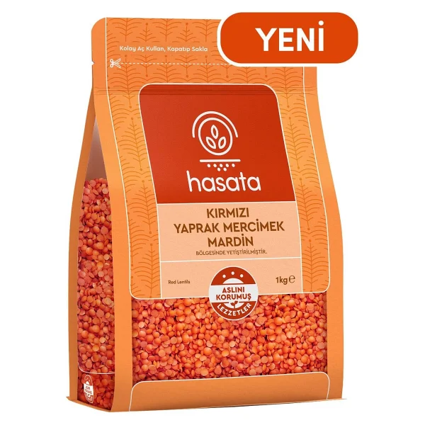 Hasata Mardin Kırmızı Mercimek 1 Kg 12'li - Görsel 3