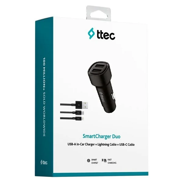 Ttec Smartcharger Duo 2cks31ds 15.5 W 3in1 Kablolu Araç Şarj Aleti - Görsel 4