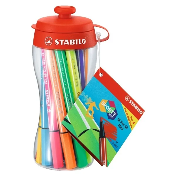 Stabilo Pen 68 Mini Drinking Bottle 18 Renk - Görsel 2
