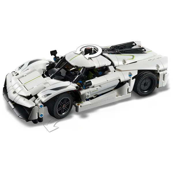 Lego 42184 Technic Koenigsegg Jesko Absolut Beyaz Hiper Araba - Görsel 3