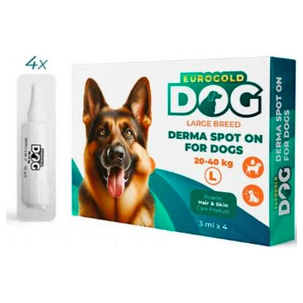 Euro Gold Köpek Deri Bakım Damlası 20-40 Kg 4x3 Ml - Görsel 2