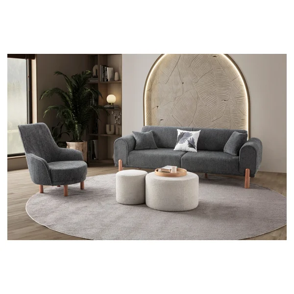 Edsy Home Armoni 3+3+1 Koltuk Takımı Krem - Görsel 3