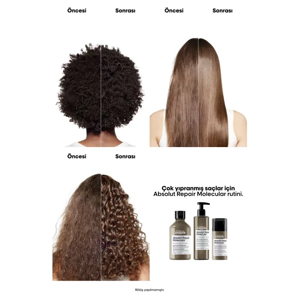 L'oreal Paris Absolut Repair Molecular 100 Ml Durulanmayan Saç Maskesi - Görsel 3
