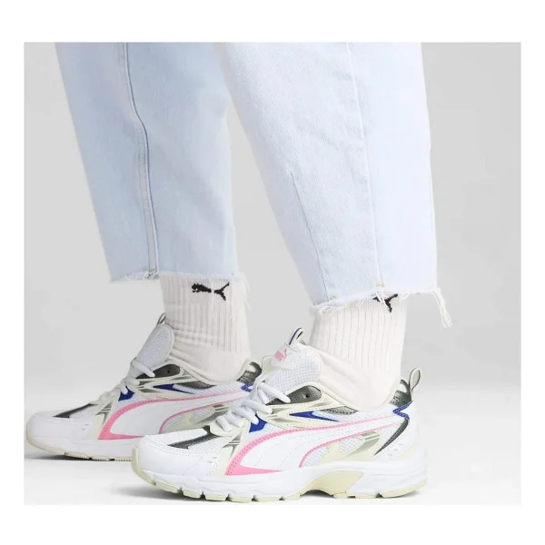 Puma Milenio Tech 392322-10 Beyaz-Pembe Spor Ayakkabı - Görsel 2