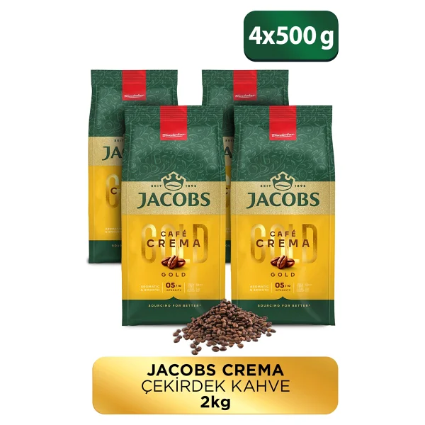 Jacobs Cafe Crema Çekirdek Kahve 500 Gr 4'lü - Görsel 6