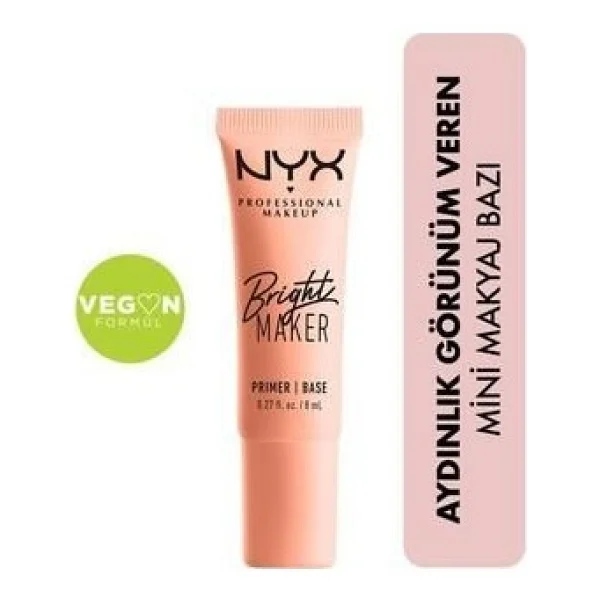 Nyx Bright Maker Primer Mini 8 Ml Makyaj Bazı - Görsel 5