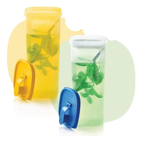 Tupperware Çok Amaçlı Sürahi 2 Lt 2 Li Set Mavi Ve Sarı Renklerde Saklama Kapları - 1 Lt - Görsel 3