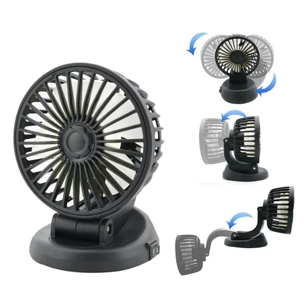 Techmaster Araç Araba Otomobil Mini Vantilatör Fan Pervane Soğutucu 12v Fan20 - Görsel 5