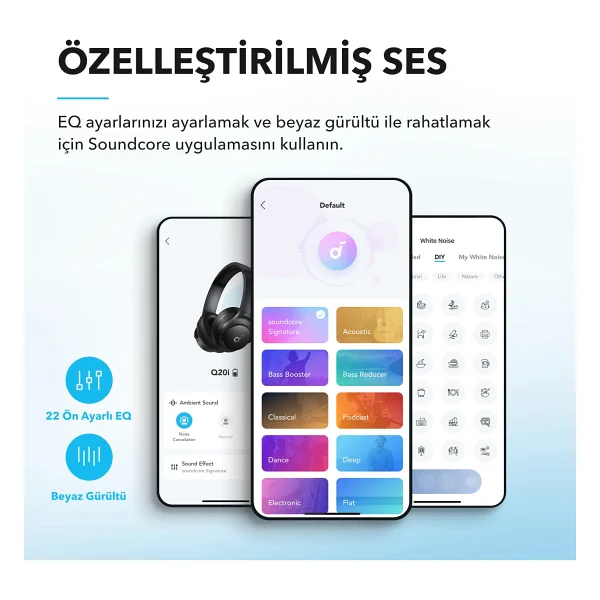 Anker Soundcore Q21i Nc Kulak Üstü Bluetooth Kulaklık - Görsel 8