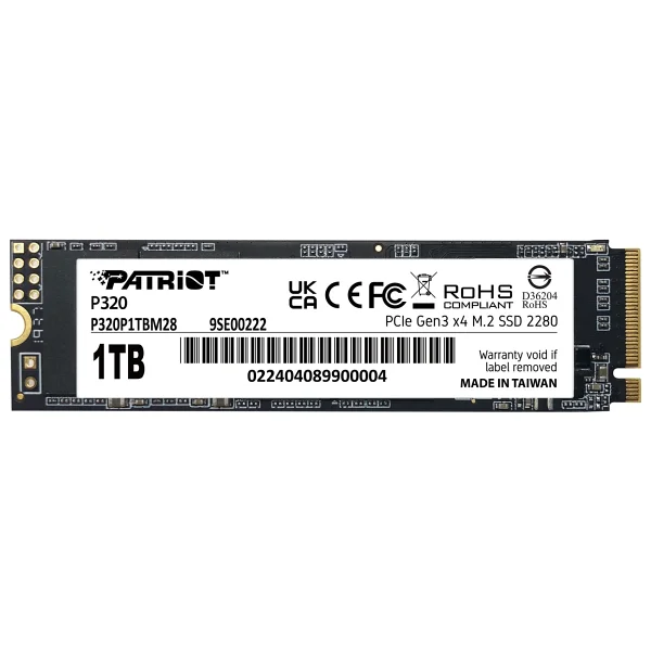 Patriot P320 P320p1tbm28 Pcı-Express 3.0 1 TB M.2 SSD - Görsel 5