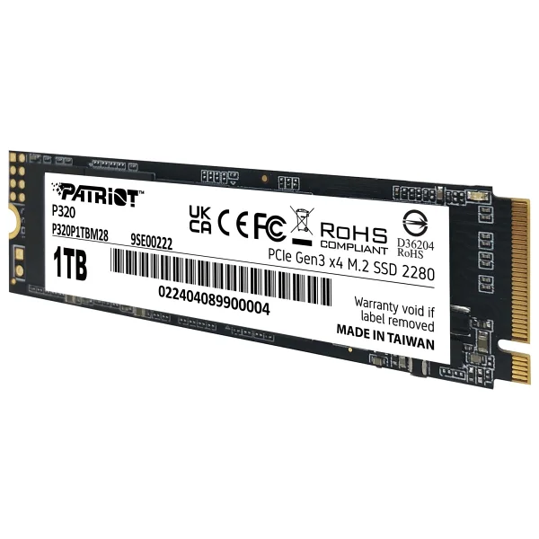 Patriot P320 P320p1tbm28 Pcı-Express 3.0 1 TB M.2 SSD - Görsel 2