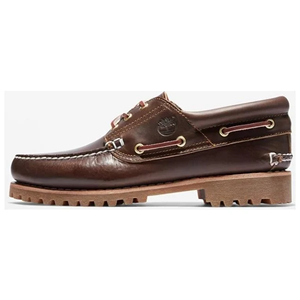 Timberland Authentic 3-Eye Lug Handsewn Tb0300032141 Koyu Kahverengi Erkek Tekne Ayakkabısı - Görsel 2