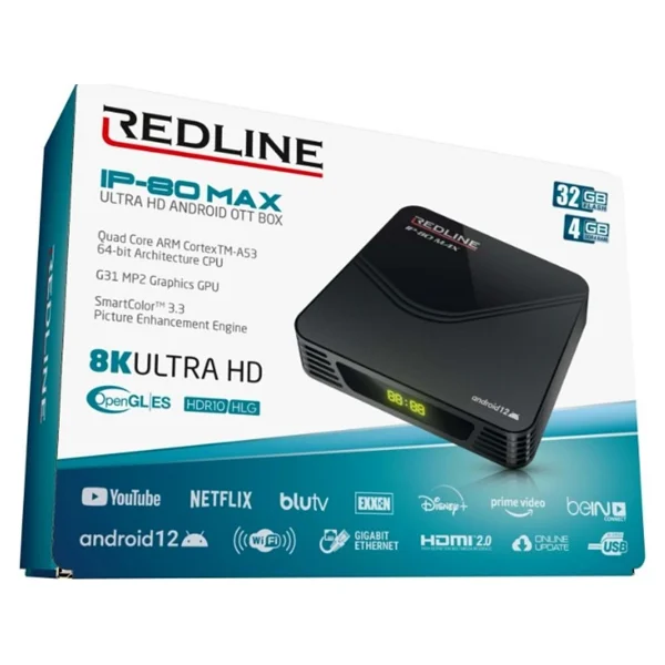 Redline Ip-80 Max 32 GB 8K Android TV Box - Görsel 5