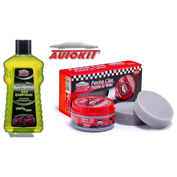 Autokit Cilalı Oto Şampuanı Ve Süngerli Pasta Cila Seti - Görsel 5