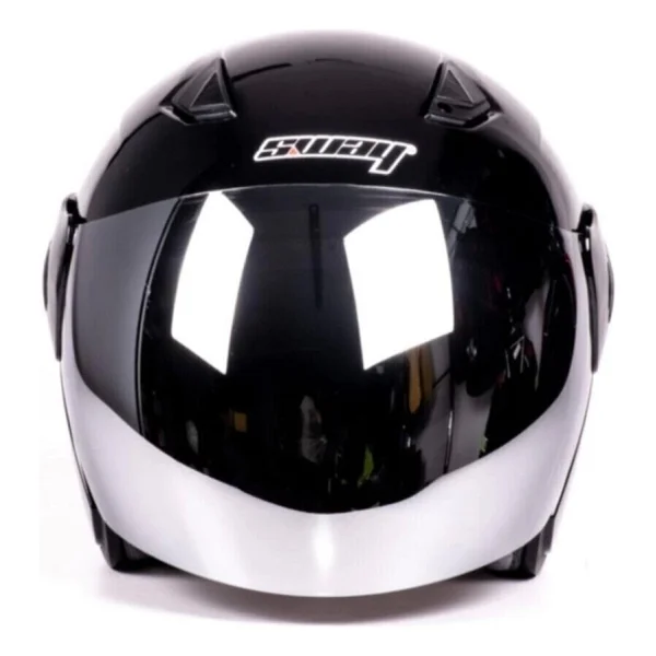 Sway Sw 733 Parlak Siyah Açık Motor Kaskı - Görsel 2