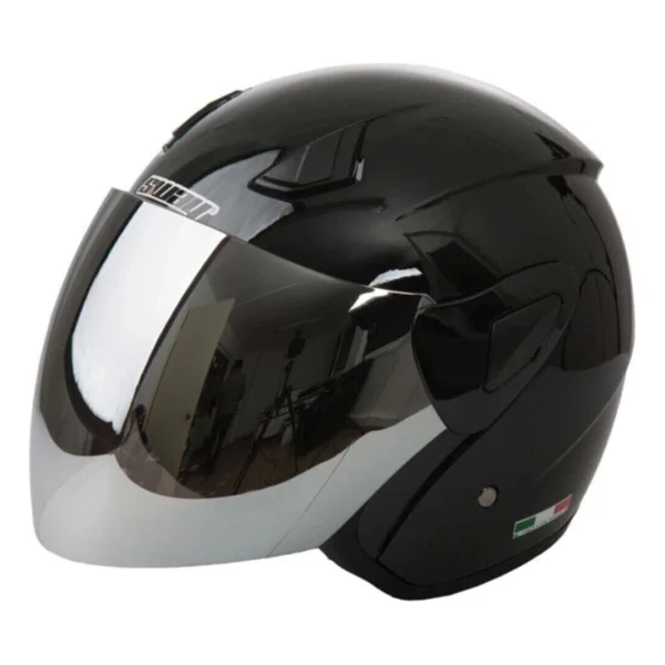 Sway Sw 733 Parlak Siyah Açık Motor Kaskı - Görsel 5