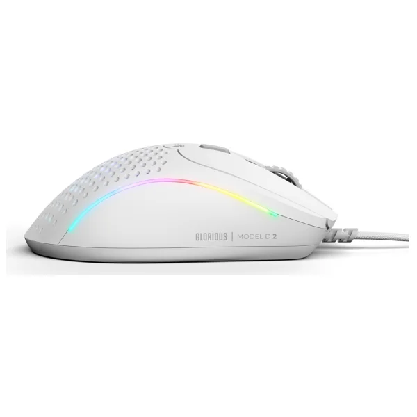 Glorious Model D 2 Glo-Ms-Dv2-Mw Beyaz RGB Optik Kablolu Oyuncu Mouse - Görsel 3