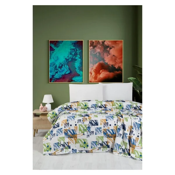 Mulberry Yade Battal Boy Desenli Pike 240x260 Cm - Mint - Görsel 3