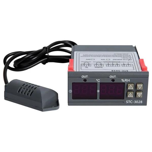 Stc-3028 Ac 110-220v Lcd Ekranlı Nem Sıcaklık Kontrol Modülü - Görsel 3