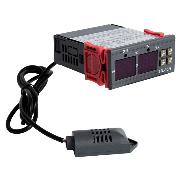 Stc-3028 Ac 110-220v Lcd Ekranlı Nem Sıcaklık Kontrol Modülü - Görsel 4