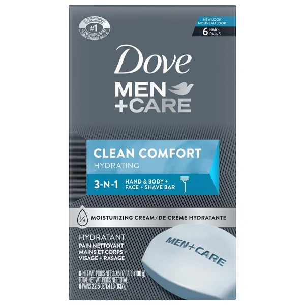 Dove Men Clean Comfort Yüz Ve Vücut Sabunu 6 X 106 G - Görsel 2
