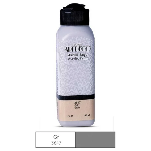Artdeco 140 Ml 3647 Gri Akrilik Boya - Görsel 3