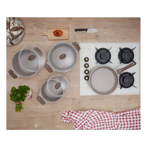 Thermoad Graneu 7 Parça Granit Döküm Tencere Seti - Görsel 2