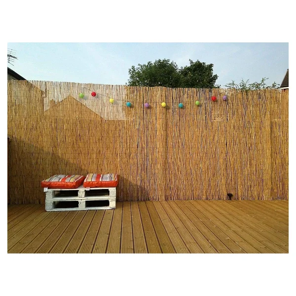 Bişkin Doğal Kamış Hasır Çit 90 Cm X 6 Metre Balkon Çiti Hasır Bambu Çit Bahçe Çiti Ve Gölgelik - 90x600 - Görsel 6