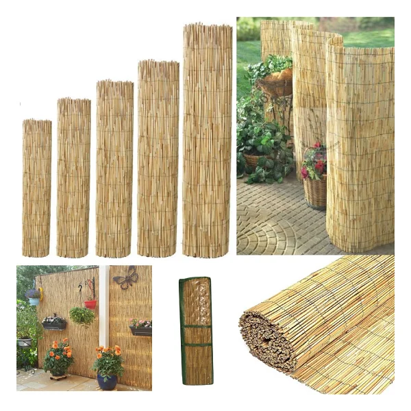 Bişkin Doğal Kamış Hasır Çit 90 Cm X 6 Metre Balkon Çiti Hasır Bambu Çit Bahçe Çiti Ve Gölgelik - 90x600 - Görsel 3