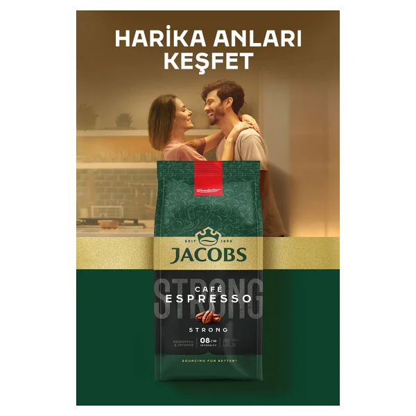 Jacobs Cafe Espresso Çekirdek Kahve 500 Gr X4 Dengeli Lezzet Ve Yoğun Aroma İle Taze Kahve - Görsel 3