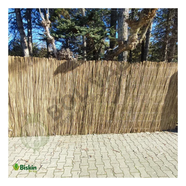 Bişkin 1.5m X 5m Reedfence Misina Ipli Doğal Bambu Kamış Çit Bahçe Çiti Hasır Çit Gölgelik - 150x500 - Görsel 2